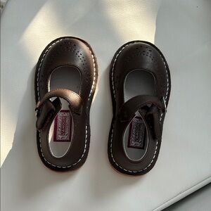 L'Amour Dark Brown Kids Dress Shoes
